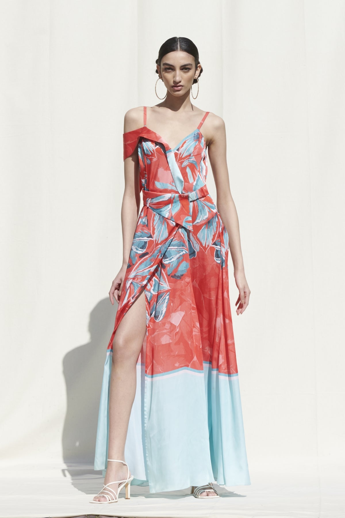Buy Printed Wrap Dress by Mandira Wirk